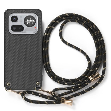 Coque Bandoulière Fibre Carbone Nothing Phone 4a Pro
