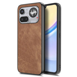 Coque Effet Cuir Rétro Minimaliste Nothing Phone 4a Pro