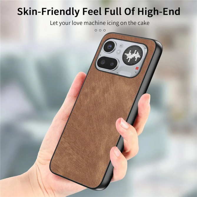 Coque Effet Cuir Rétro Minimaliste Nothing Phone 4a Pro