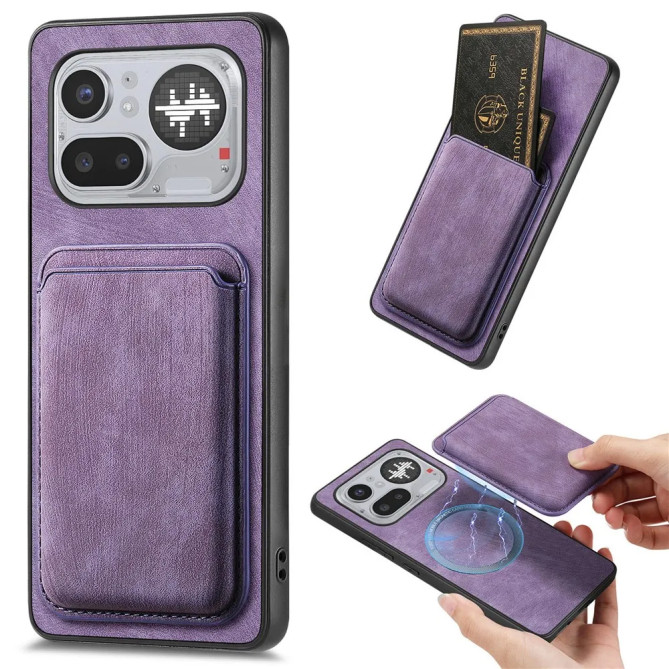 Coque Simili Cuir Rétro Porte-Cartes Nothing 4a Pro