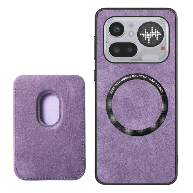 Coque Simili Cuir Rétro Porte-Cartes Nothing 4a Pro