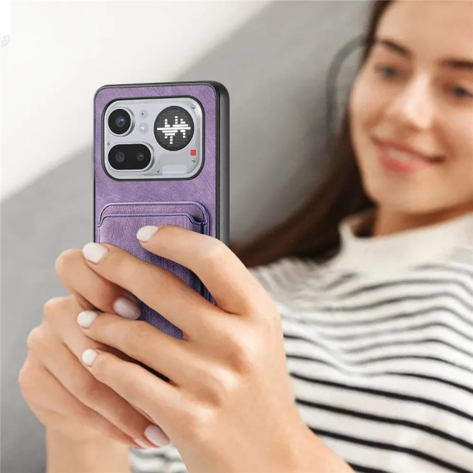 Coque Simili Cuir Rétro Porte-Cartes Nothing 4a Pro