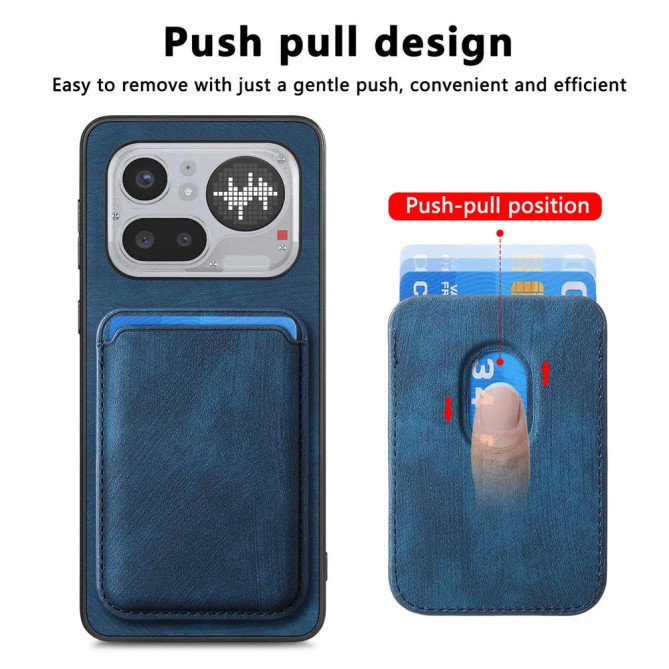 Coque Simili Cuir Rétro Porte-Cartes Nothing 4a Pro