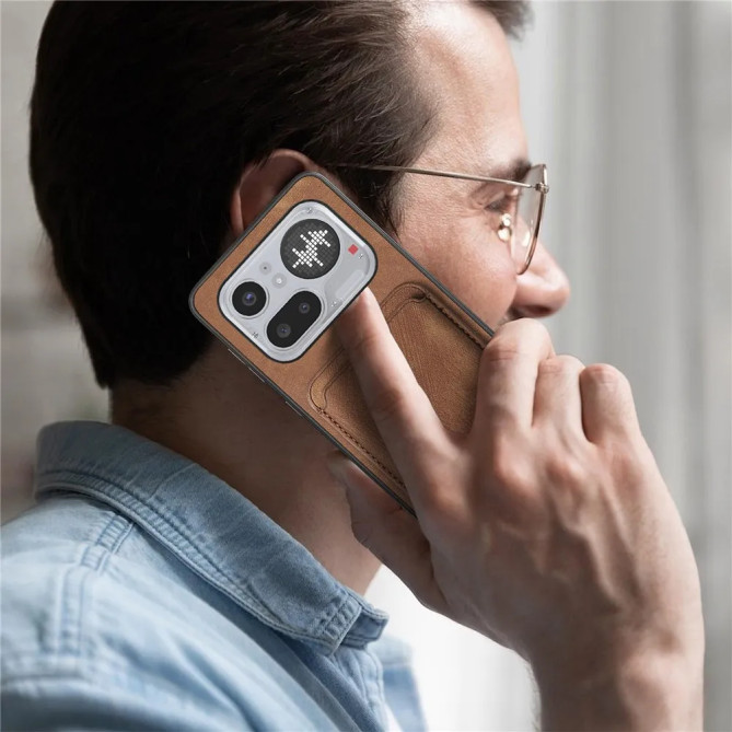 Coque Simili Cuir Rétro Porte-Cartes Nothing 4a Pro