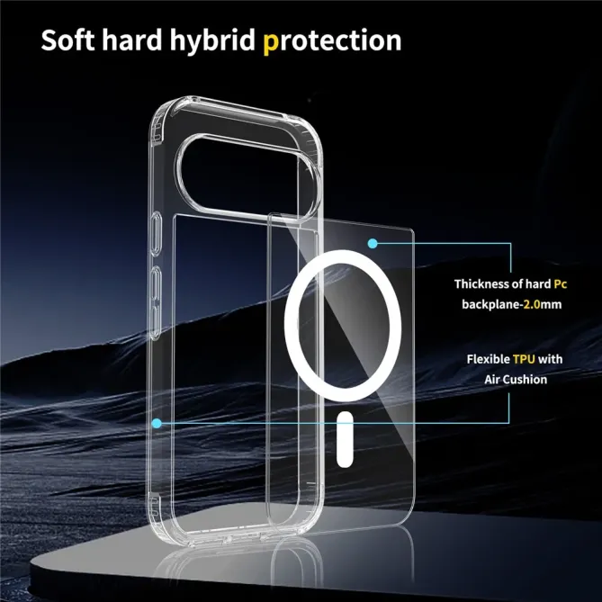 Coque Google Pixel 11 Pro transparente magnétique 5 en 1