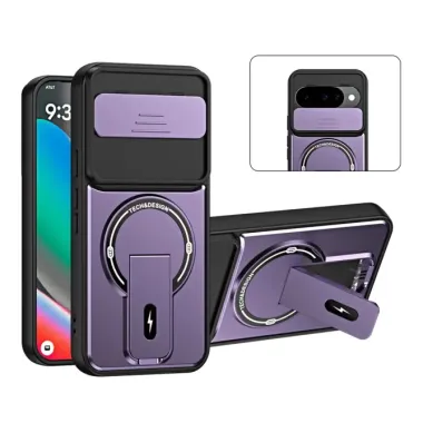 Coque Google Pixel 10 Pro / 10 Cache-Objectif Coulissant avec Support
