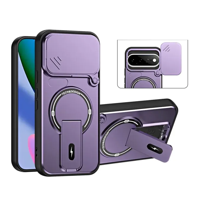 Coque Google Pixel 11 Pro / Pixel 11 Cache-Objectif Coulissant avec Support
