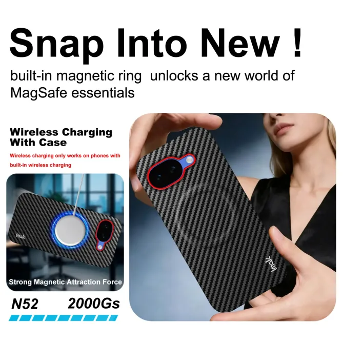 Coque Google Pixel 10a fibre de carbone magnétique