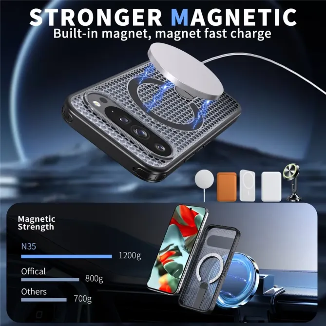 Coque Google Pixel 11 Pro XL magnétique à béquille