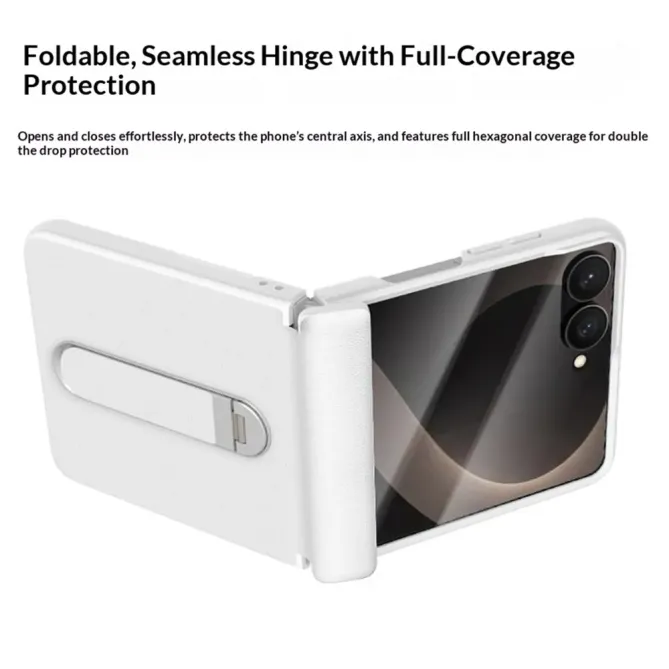 Coque Samsung Galaxy Z Flip 8 Charnière Magnétique avec Béquille Verticale Escamotable
