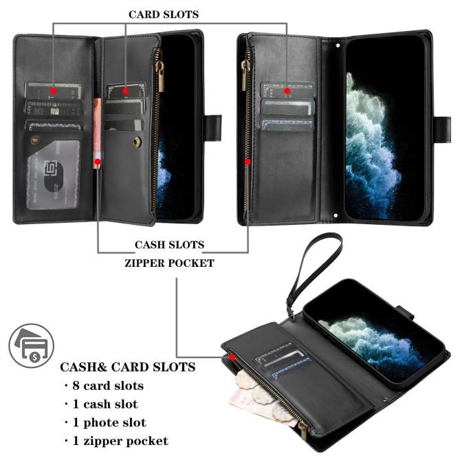 Housse Motorola Edge 70 Max Zippée Porte-Cartes Simili Cuir