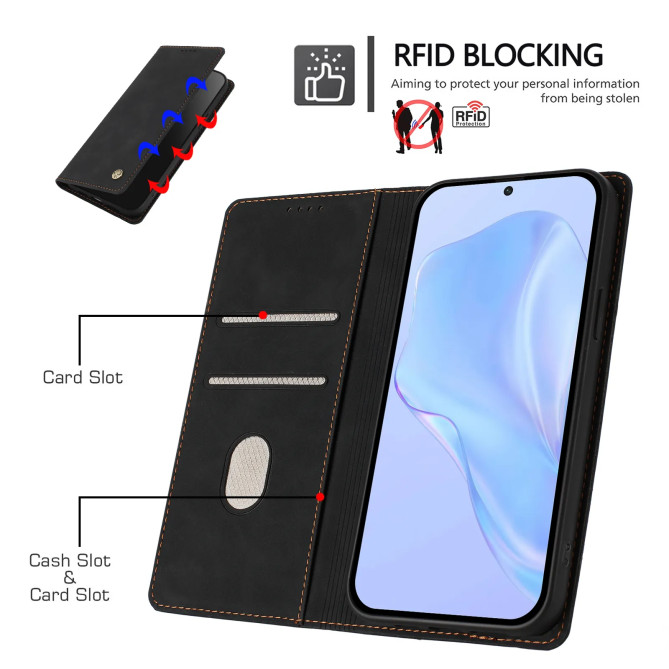 Housse Motorola Edge 70 Max Rabat Porte-cartes Simili Cuir Suédé