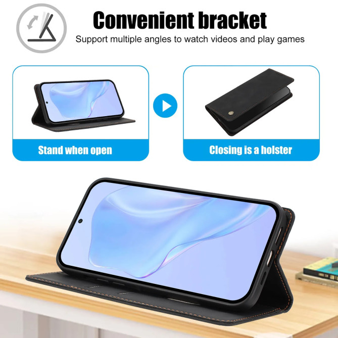 Housse Motorola Edge 70 Max Rabat Porte-cartes Simili Cuir Suédé