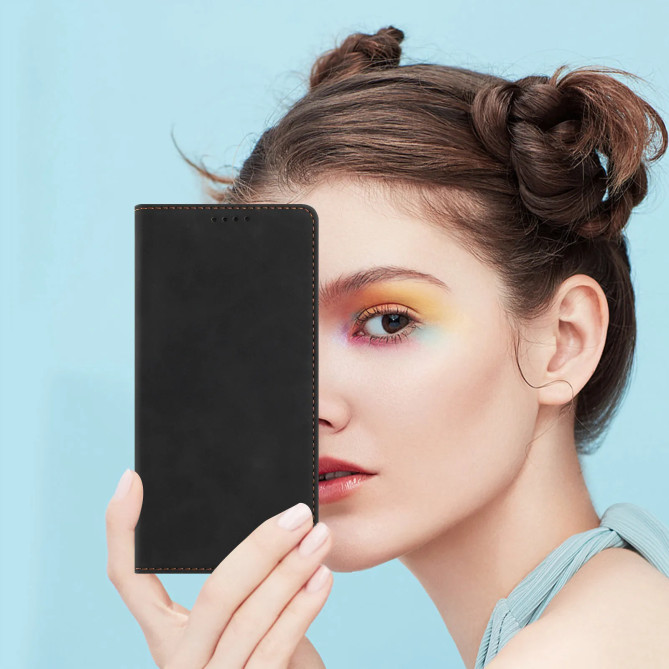 Housse Motorola Edge 70 Max Rabat Porte-cartes Simili Cuir Suédé