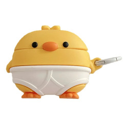 Étui AirPods Pro / Pro 2 poussin en silicone avec mousqueton