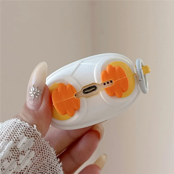 Étui AirPods Pro / Pro 2 poussin en silicone avec mousqueton