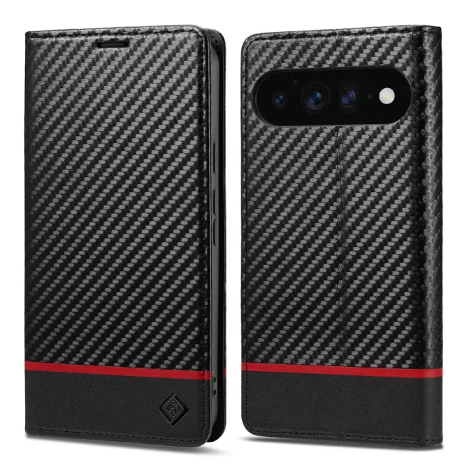 Flip cover Google Pixel 11 Pro XL fibre de carbone Horizontal Stripe