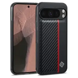 Coque Google Pixel 11 / 11 Pro Fibre de Carbone Vertical Stripe