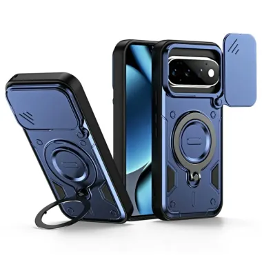 Coque Google Pixel 11 et 11 Pro Anneau Rotatif 360° et Cache-Objectif