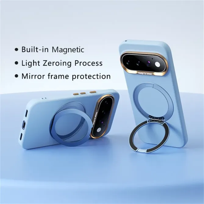 Coque Google Pixel 11 Pro Silicone Liquide Anneau Magnétique Support