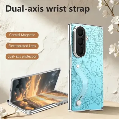 Coque Samsung Galaxy Z Fold 8 Ultra Floral Gaufré Protège-Charnière