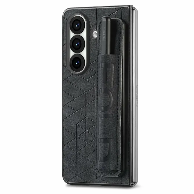 Coque Samsung Galaxy Z Fold 8 Ultra Motif Géométrique Porte-Stylet Dragonne