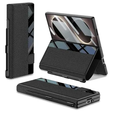Housse Samsung Galaxy Z Fold 8 Ultra Fibre de Carbone Porte-Stylet Charge Magnétique