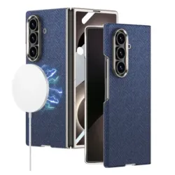 Coque Samsung Galaxy Z Fold 8 Ultra Tissu Texturé Compatible Charge Magnétique