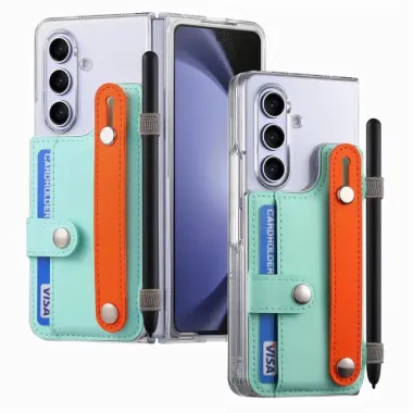 Coque Samsung Galaxy Z Fold 8 Ultra Transparente Porte-Cartes Dragonne Béquille