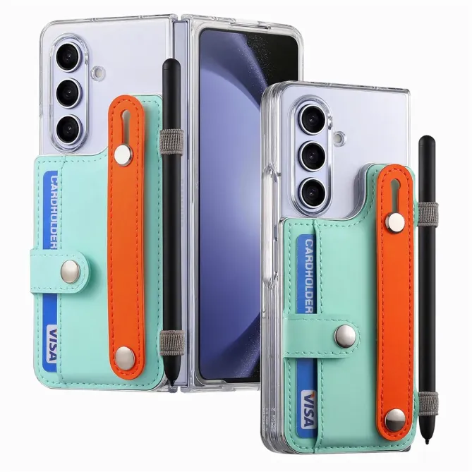 Coque Samsung Galaxy Z Fold 8 Ultra Transparente Porte-Cartes Dragonne Béquille
