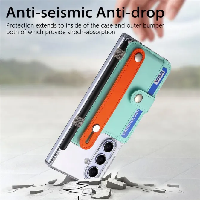 Coque Samsung Galaxy Z Fold 8 Ultra Transparente Porte-Cartes Dragonne Béquille