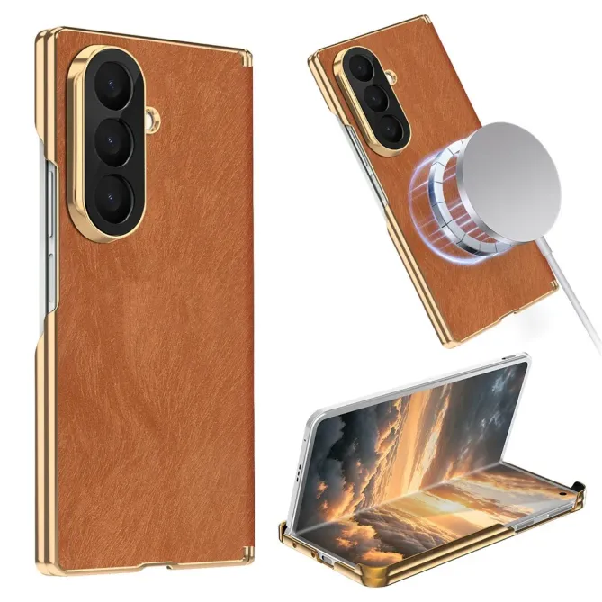 Coque Samsung Galaxy Z Fold 8 Ultra Effet Velours Charnière Double Axe Auto-Fermante