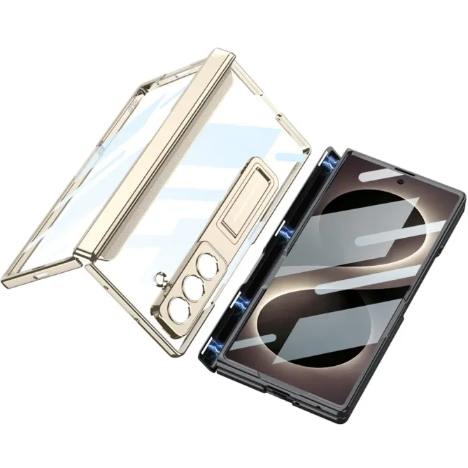 Coque Samsung Galaxy Z Fold 8 Ultra Transparente Béquille Invisible Verre Trempé