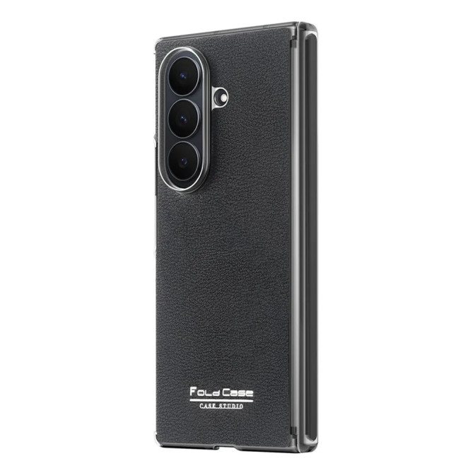 Coque Z Fold8 Ultra Pivot Magnétique Effet Cuir Litchi