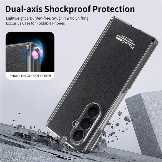 Coque Z Fold8 Ultra Pivot Magnétique Effet Cuir Litchi