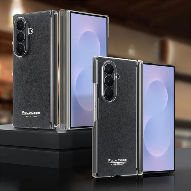 Coque Z Fold8 Ultra Pivot Magnétique Effet Cuir Litchi
