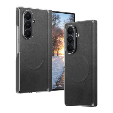 Coque Samsung Z Fold8 Ultra Fermeture Aimantée Effet Cuir Mat