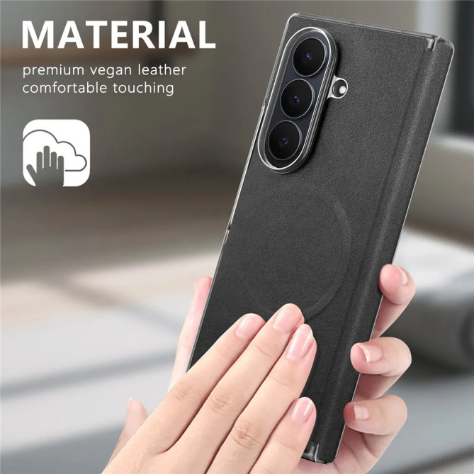 Coque Samsung Z Fold8 Ultra Fermeture Aimantée Effet Cuir Mat