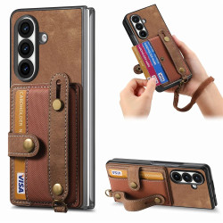 Coque Z Fold 8 Ultra porte-cartes dragonne rétro
