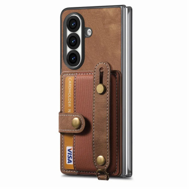 Coque Z Fold 8 Ultra porte-cartes dragonne rétro