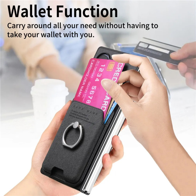 Coque Z Fold 8 Ultra magnétique porte-cartes anneau