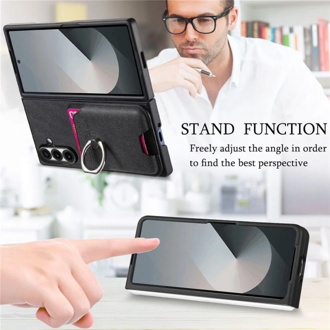 Coque Z Fold 8 Ultra magnétique porte-cartes anneau