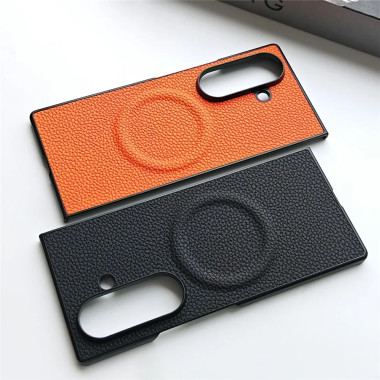 Coque Z Fold 8 Ultra magnétique texture litchi