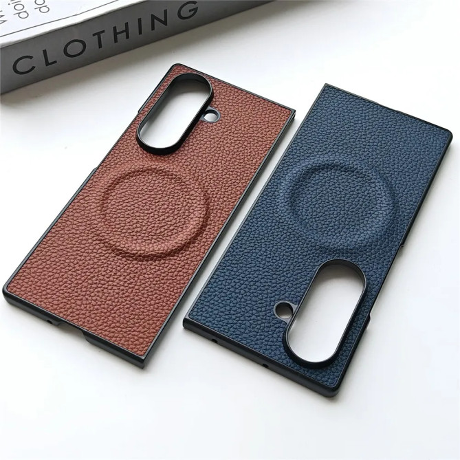Coque Z Fold 8 Ultra magnétique texture litchi