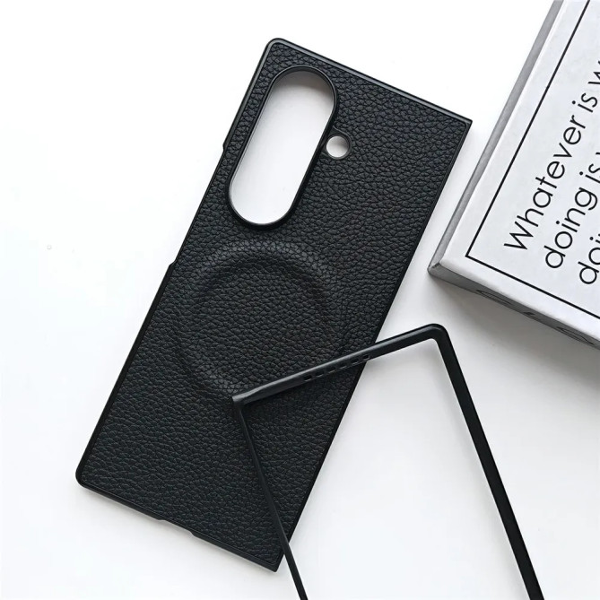 Coque Z Fold 8 Ultra magnétique texture litchi
