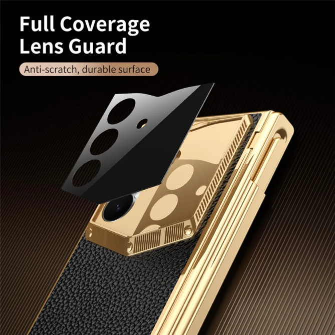 Coque Samsung Z Fold 8 Ultra effet cuir grainé et stylet