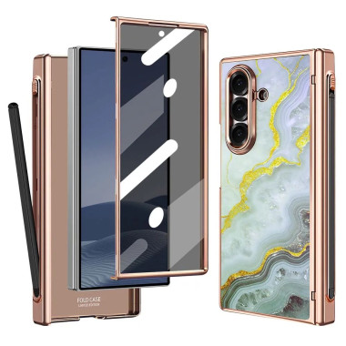 Coque Z Fold 8 Ultra effet marbre anti-espion