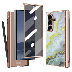 Coque Z Fold 8 Ultra effet marbre anti-espion