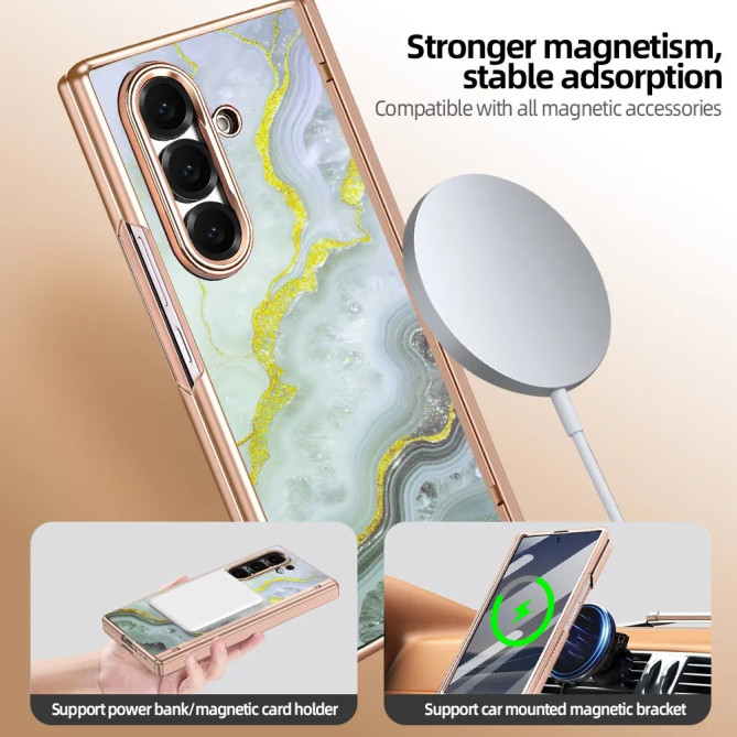 Coque Z Fold 8 Ultra effet marbre anti-espion