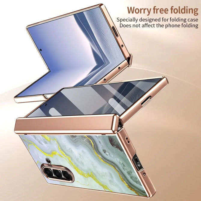 Coque Z Fold 8 Ultra effet marbre anti-espion
